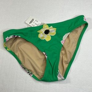 J. Crew Factory Bikini Bottom Green Floral Size XS